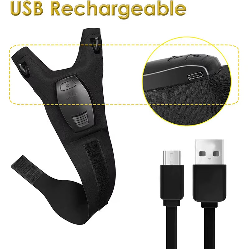 Illuminate Your Adventures with Rechargeable LED Flashlight Gloves - The Ultimate Gift for Dads, Boyfriends, and Husbands - Perfect for Fishing, Camping, and DIY Repairs!