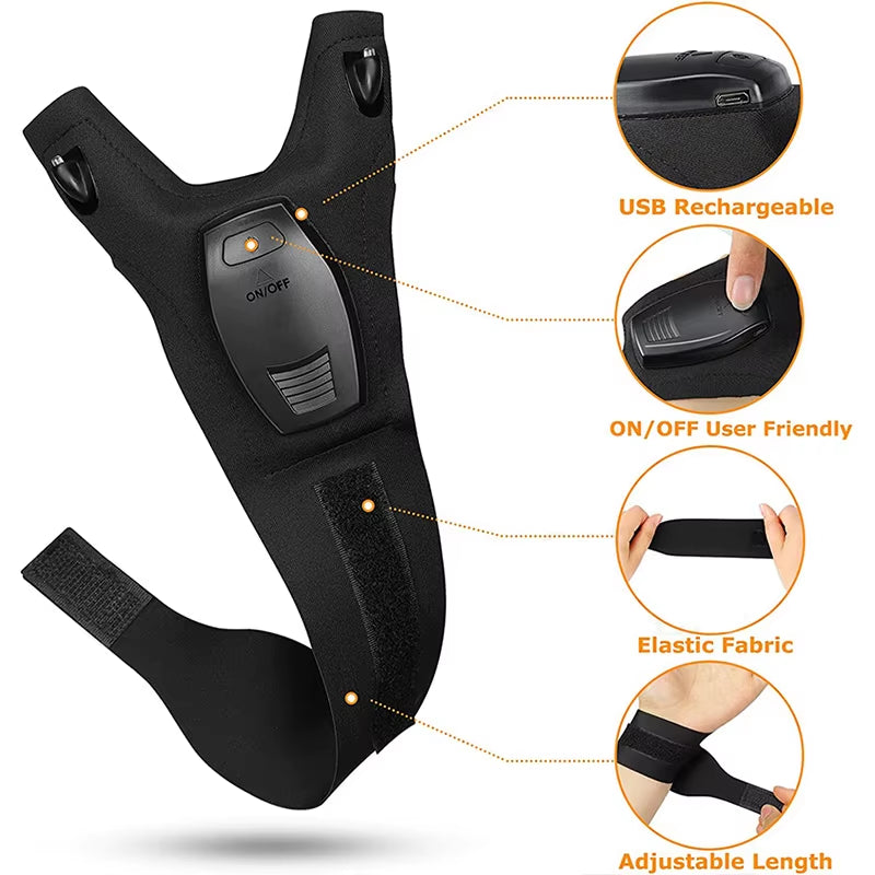 Illuminate Your Adventures with Rechargeable LED Flashlight Gloves - The Ultimate Gift for Dads, Boyfriends, and Husbands - Perfect for Fishing, Camping, and DIY Repairs!