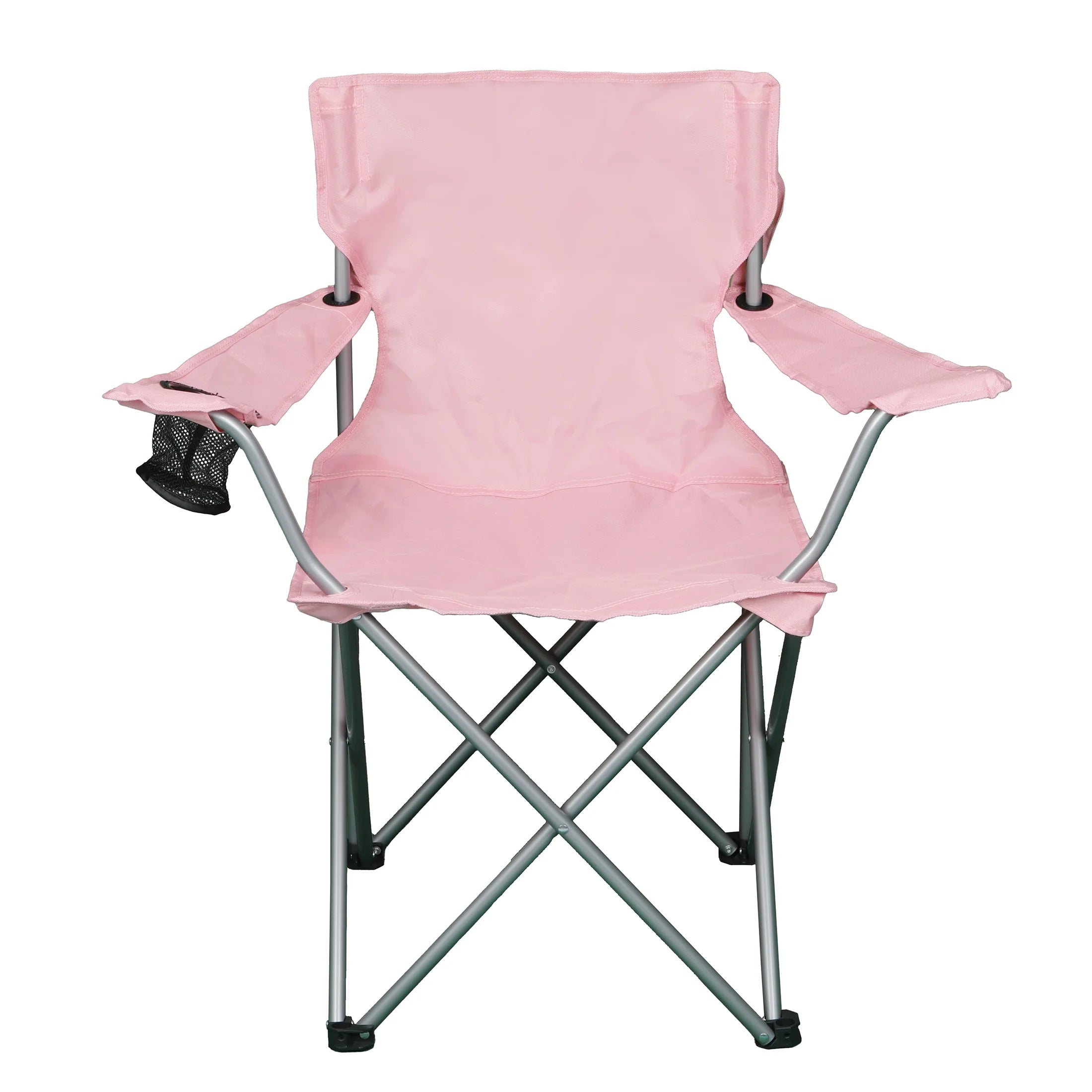 Ultimate Comfort Blue Quad Folding Camp Chair with Built-In Cup Holder for Outdoor Adventures