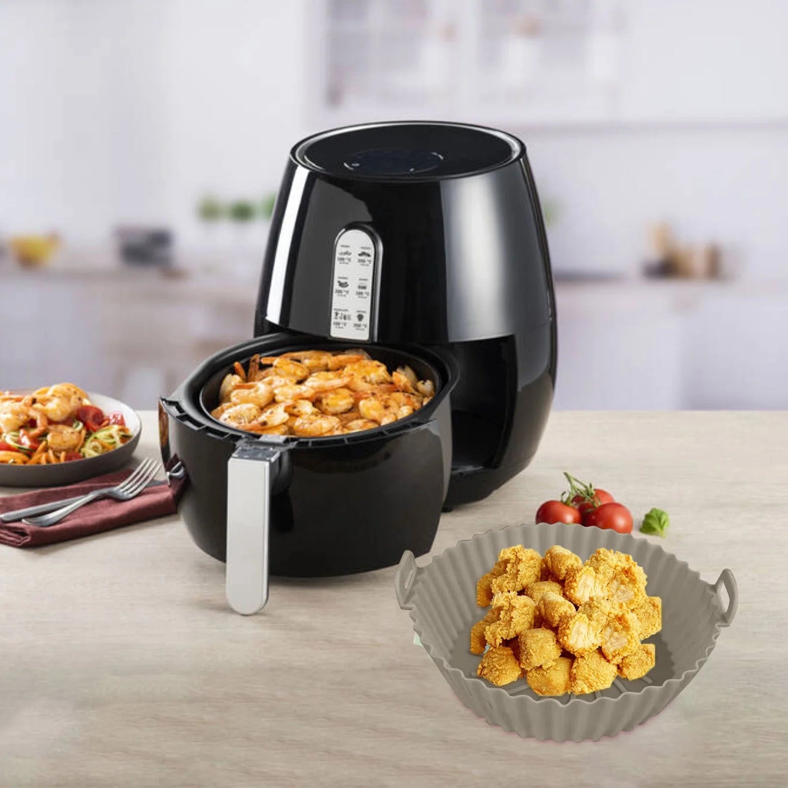 Unleash Culinary Creativity with Wqqzjj Air Fryer Silicone Pot & Baking Pan - Your Essential Kitchen Companion for Holiday Savings!