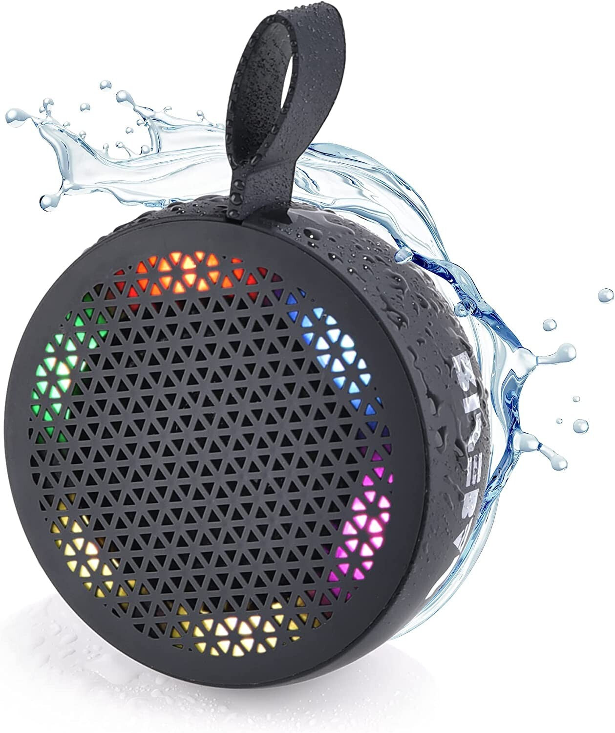 Dive into Music: The Ultimate Waterproof Mini Bluetooth Speaker with LED Lights for Showers, Hiking, and Biking!