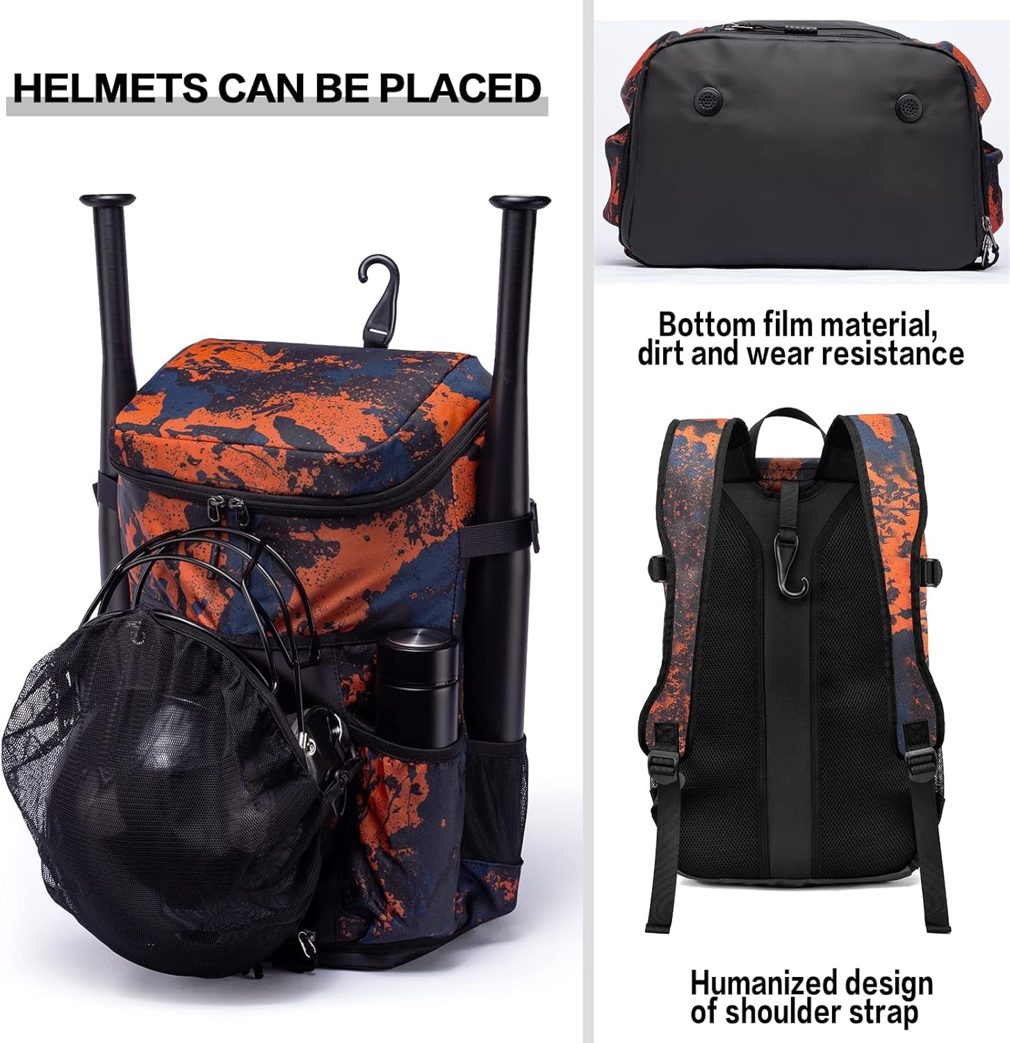 Ultimate Lightweight Baseball Backpack with Bat Holders & Fence Hook - The Perfect Gear Bag for Coaches, Catchers, and Youth Players with Dedicated Shoe Compartment