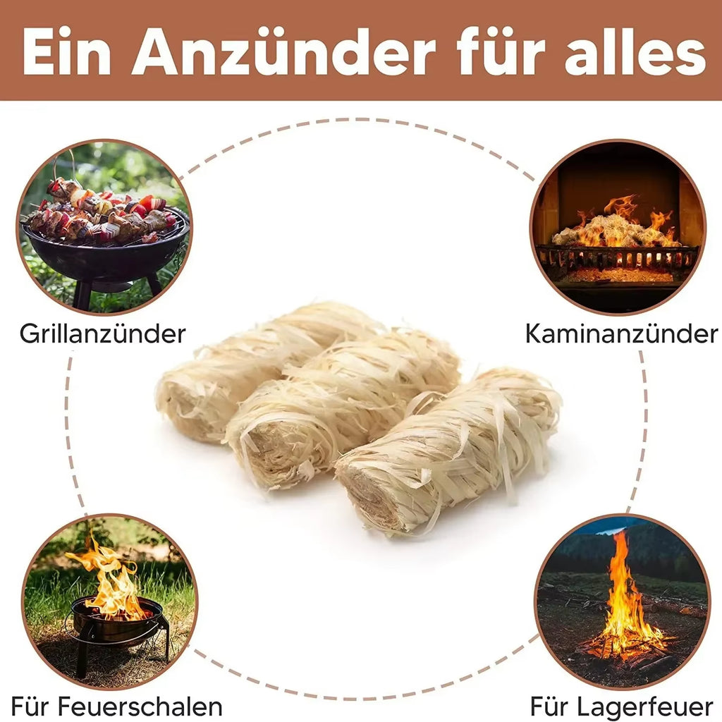 Natural Fire Starter Sticks - 30/100 Pcs Eco-Friendly Wax Wood for Effortless BBQ, Fireplace, and Charcoal Ignition