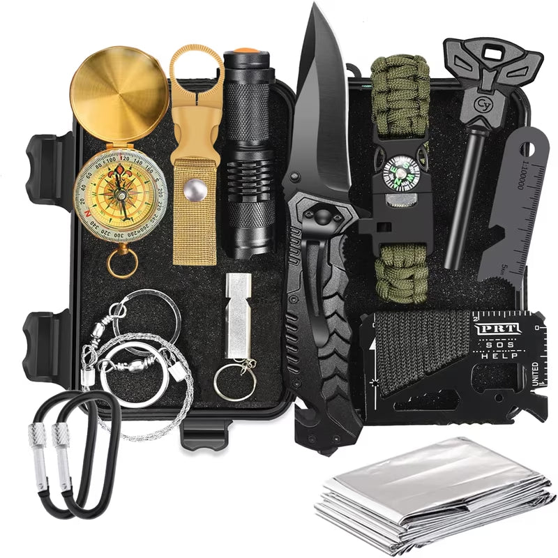 Ultimate 35-in-1 Survival Kit: Your Essential Emergency Gear for Thrilling Camping, Fishing, and Hunting Adventures – The Perfect Gift for Outdoor Enthusiasts!