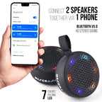 Dive into Music: The Ultimate Waterproof Mini Bluetooth Speaker with LED Lights for Showers, Hiking, and Biking!