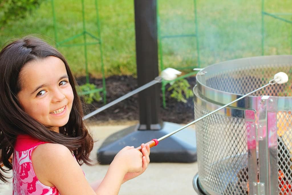 32-Inch Extendable Marshmallow Roasting Sticks - Set of 8 Colorful Telescoping Skewers for Perfectly Toasted S'mores and Hot Dogs at Campfires and Fire Pits