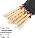 32-Inch Extendable Marshmallow Roasting Sticks - Set of 8 Colorful Telescoping Skewers for Perfectly Toasted S'mores and Hot Dogs at Campfires and Fire Pits