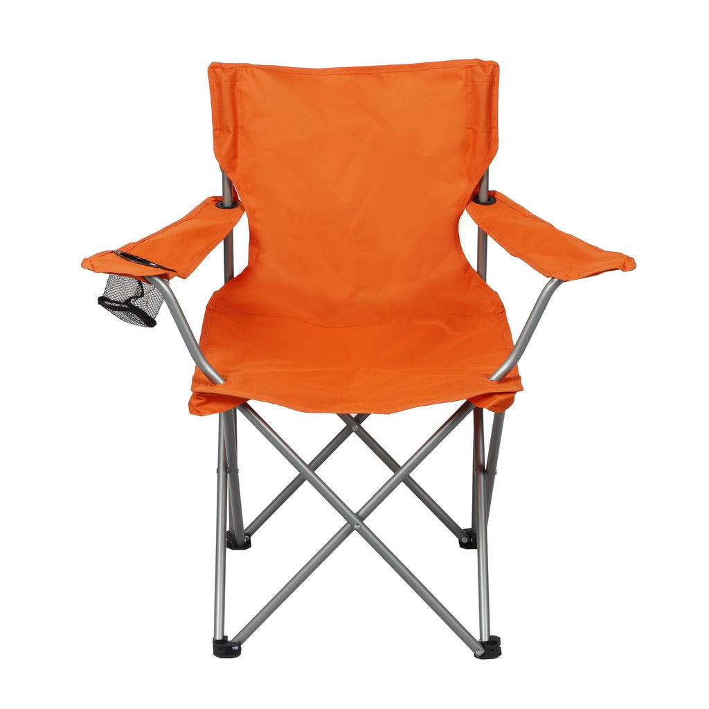 Ultimate Comfort Blue Quad Folding Camp Chair with Built-In Cup Holder for Outdoor Adventures