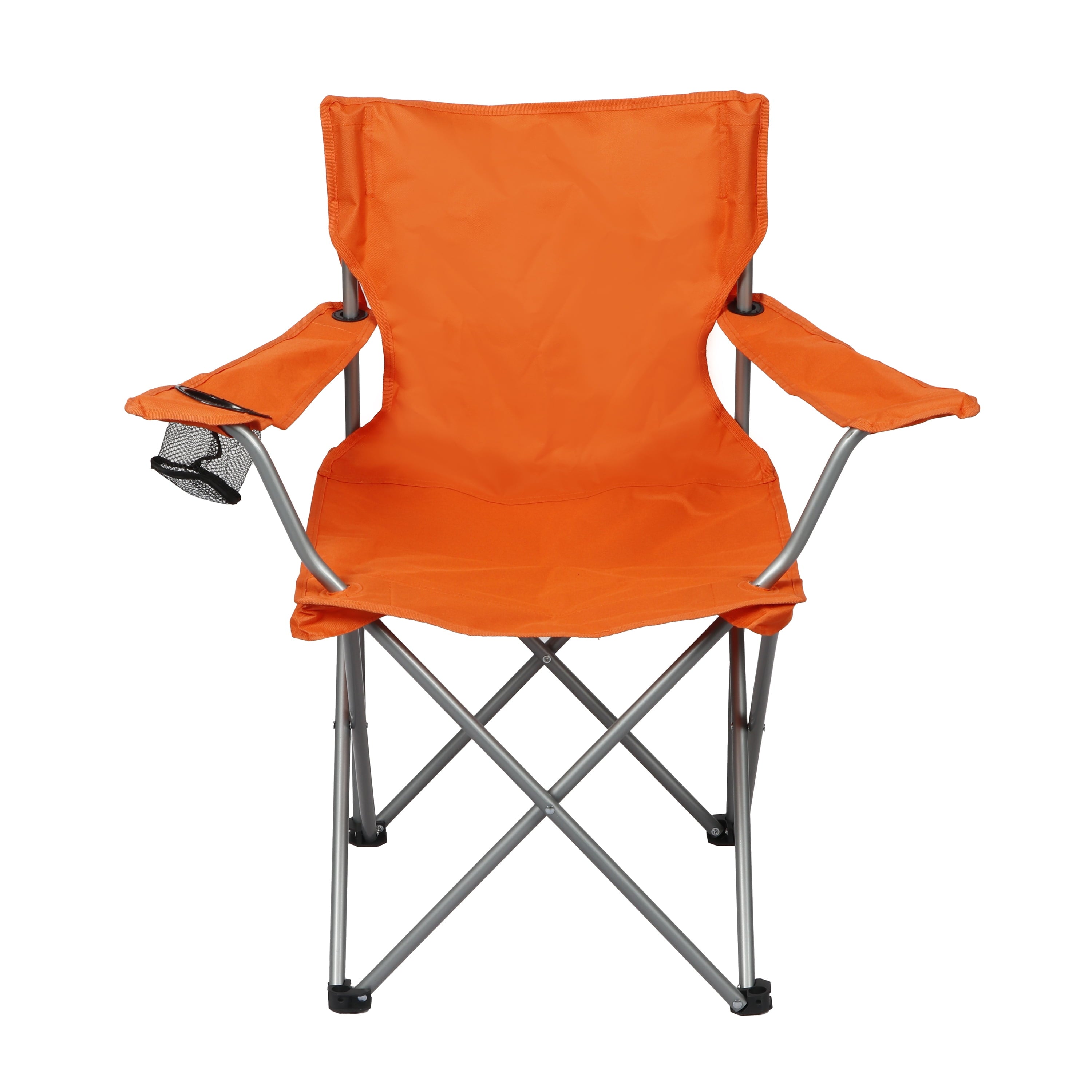 Ultimate Comfort Blue Quad Folding Camp Chair with Built-In Cup Holder for Outdoor Adventures