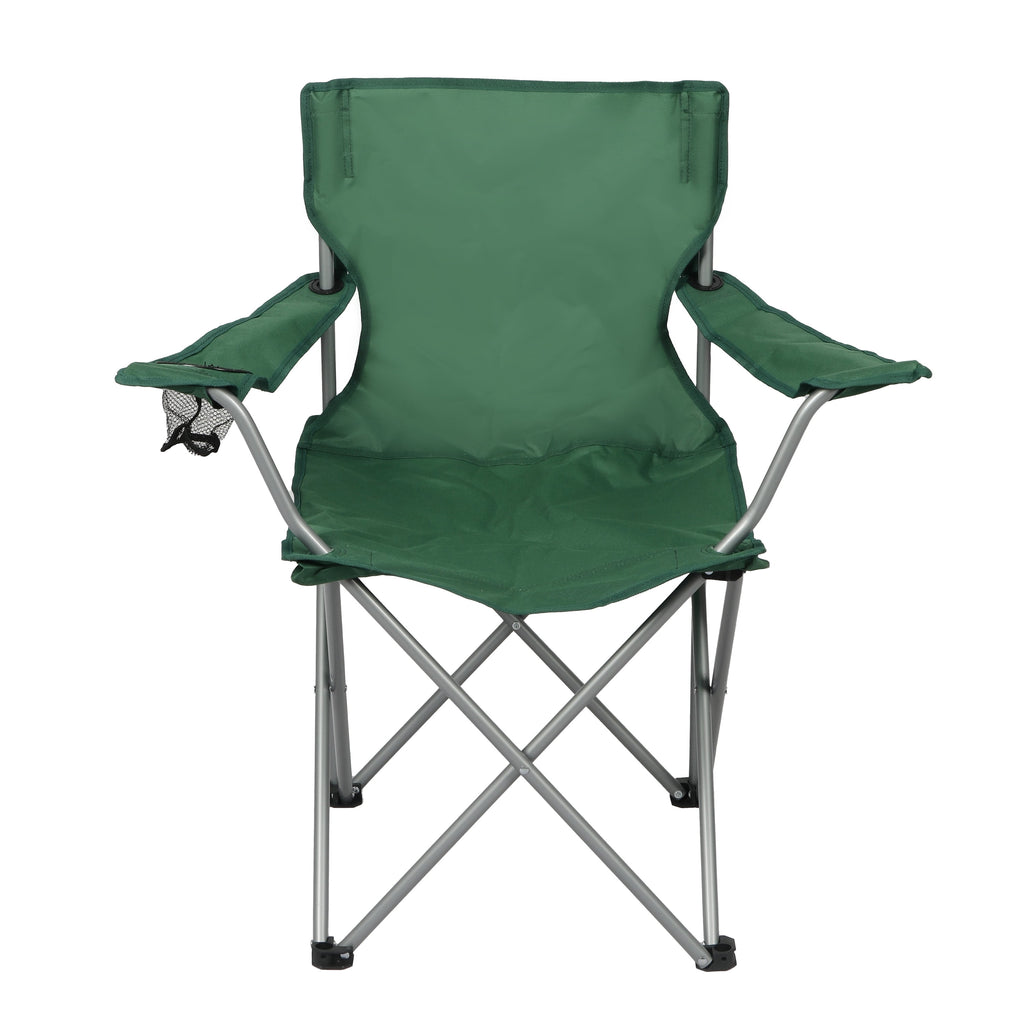 Ultimate Comfort Blue Quad Folding Camp Chair with Built-In Cup Holder for Outdoor Adventures