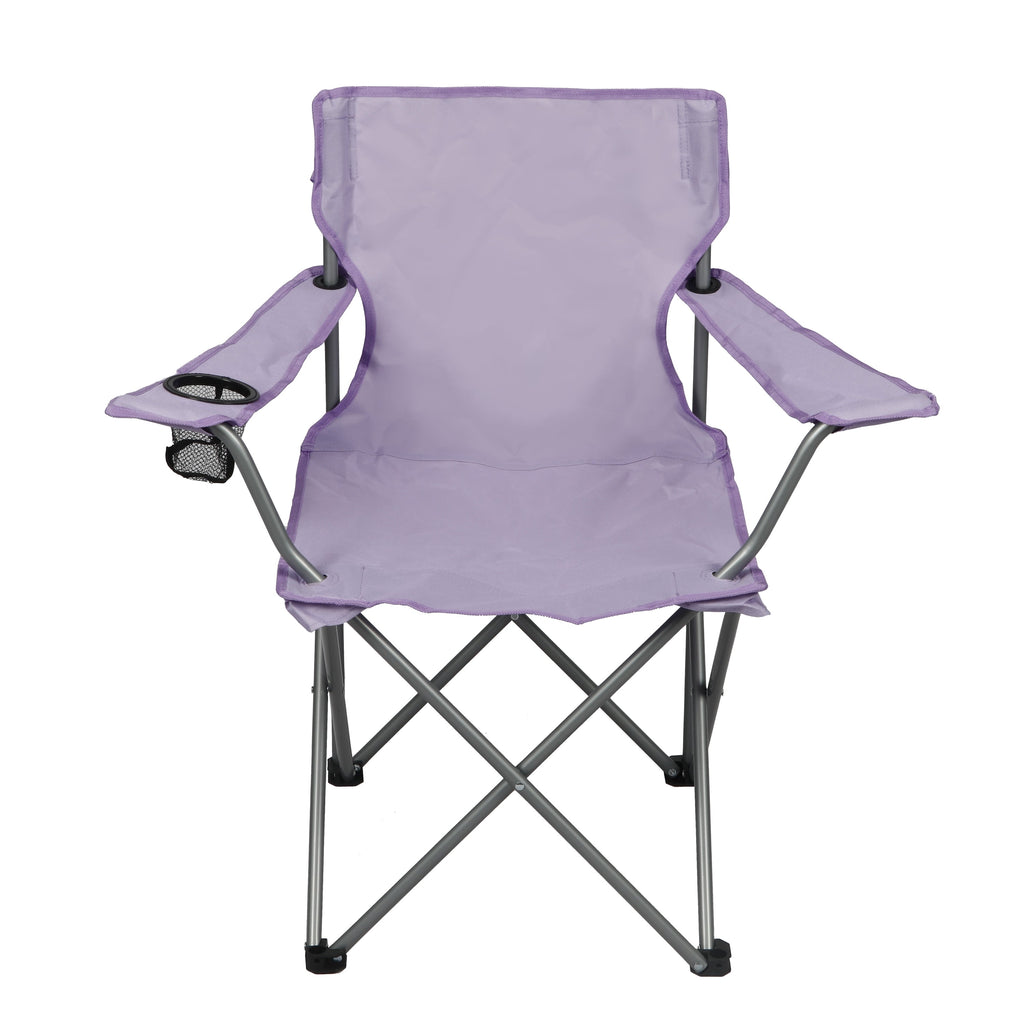 Ultimate Comfort Blue Quad Folding Camp Chair with Built-In Cup Holder for Outdoor Adventures