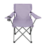 Ultimate Comfort Blue Quad Folding Camp Chair with Built-In Cup Holder for Outdoor Adventures
