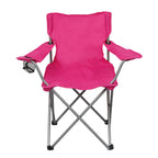 Ultimate Comfort Blue Quad Folding Camp Chair with Built-In Cup Holder for Outdoor Adventures