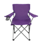 Ultimate Comfort Blue Quad Folding Camp Chair with Built-In Cup Holder for Outdoor Adventures