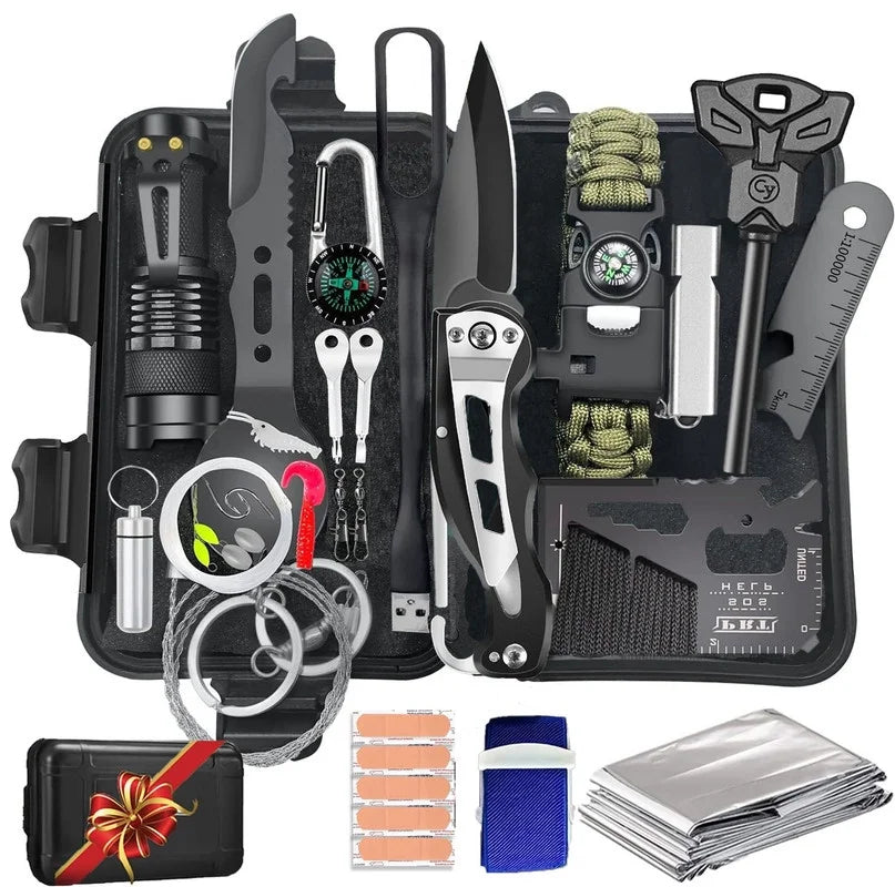 Ultimate 35-in-1 Survival Kit: Your Essential Emergency Gear for Thrilling Camping, Fishing, and Hunting Adventures – The Perfect Gift for Outdoor Enthusiasts!