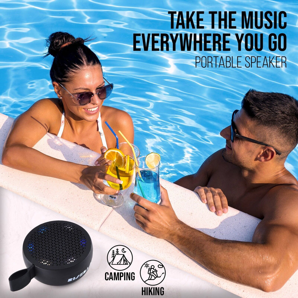 Dive into Music: The Ultimate Waterproof Mini Bluetooth Speaker with LED Lights for Showers, Hiking, and Biking!