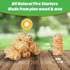 Natural Fire Starter Sticks - 30/100 Pcs Eco-Friendly Wax Wood for Effortless BBQ, Fireplace, and Charcoal Ignition