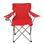 Ultimate Comfort Blue Quad Folding Camp Chair with Built-In Cup Holder for Outdoor Adventures