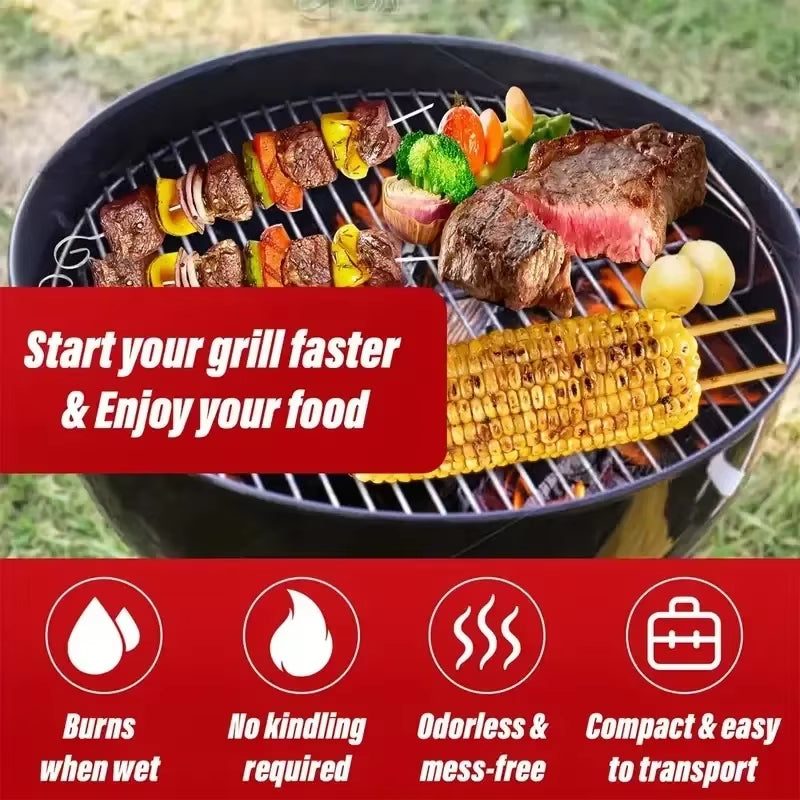 Natural Fire Starter Sticks - 30/100 Pcs Eco-Friendly Wax Wood for Effortless BBQ, Fireplace, and Charcoal Ignition