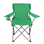 Ultimate Comfort Blue Quad Folding Camp Chair with Built-In Cup Holder for Outdoor Adventures